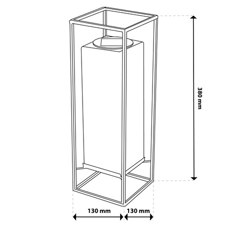 Lampa Solarna LED Zewnętrzna Ogrodowa Stojąca Latarenka 3000K IP44 38cm Czujnik Zmierzchu