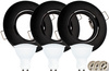 Zestaw 3x Oprawa halogenowa ruchoma GOLDLUX (Polux) okrągła czarna + żarówka LED GU10 3,5W