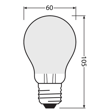 Żarówka LED A60 E27 4.3W = 60W 806lm 2700K Ciepła Biała FILAMENT ŚCIEMNIALNA LEDVANCE