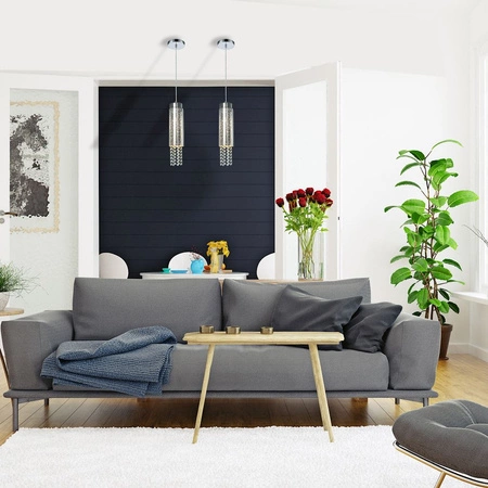 Lampa wisząca sufitowa MOONLIGHT 1x E14 MILAGRO glamour chrom metal szkło