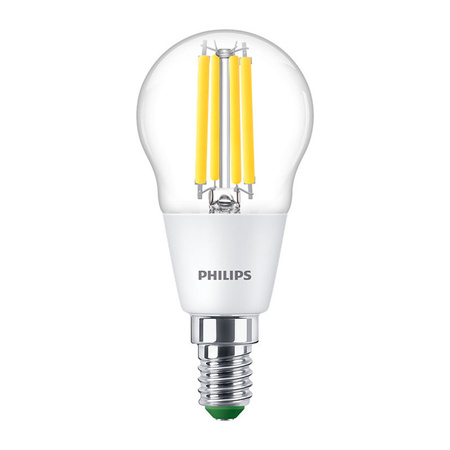 Żarówka LED Kulka E14 210.9lm/W P45 2.3W = 40W 485lm 4000K Neutralna Filament PHILIPS Ultra Efficient