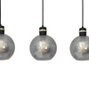 Lampa wisząca OMEGA 3xE27 Przydymione Szkło Kula MLP6531 Milagro Metal + Szkło