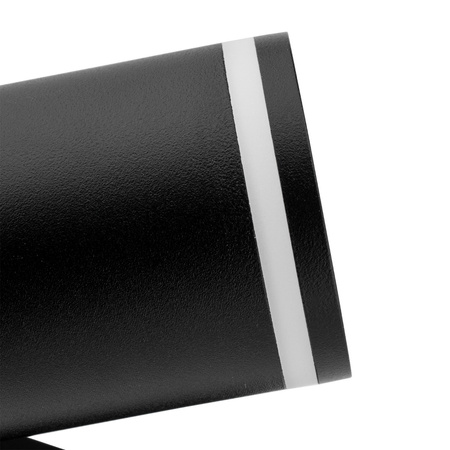 Lampa ścienna Kinkiet GU10 RING z USB i włącznikiem czarny