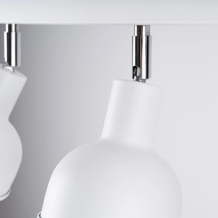 Lampa Sufitowa Oprawa Natynkowa Reflektor 3x E27 Ruchoma Geometryczna Biała Industrialna Elba Sollux