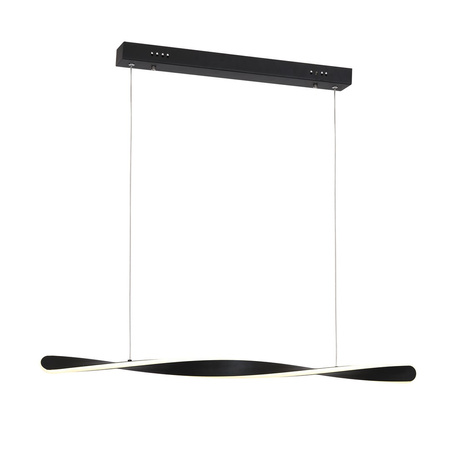 Lampa wisząca SWIRL 24W LED Podłużna Zakręcona Czarna ML5498 Milagro Metal + Tworzywo sztuczne