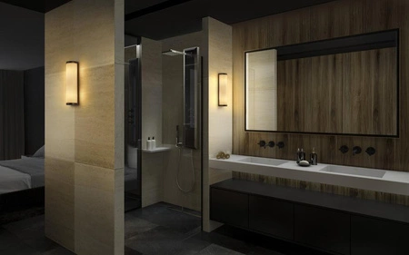 Kinkiet Ścienny Łazienkowy Lampa Oprawa E14 Czarny IP44 Bathroom Osram