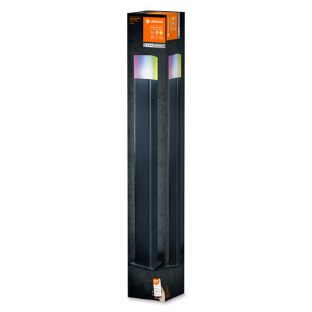 Słupek Ogrodowy Lampa LED INTELIGENTNA 9,5W RGB+W Szary 80cm SMART+ WiFi CUBE LEDVANCE