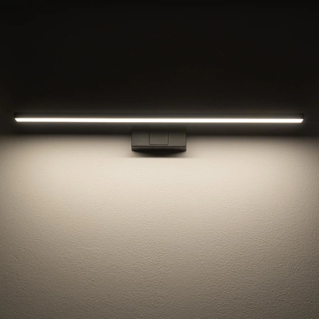 Kinkiet Ścienny Lampa Natynkowa LED 12W 850lm 3000K Ciepła Czarna Wodoodporna Łazienkowa IP44 Nowoczesna CEZANNE LED M 10670 Nowodvorski