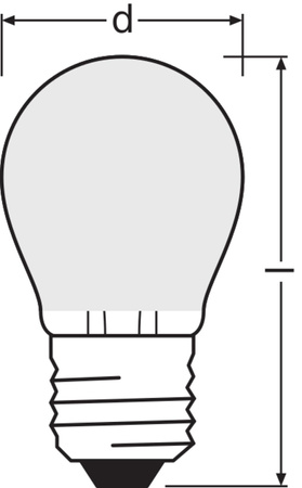 Żarówka LED Kulka E27 P45 1.2W = 25W 255lm 4000K Neutralna 330° Ledvance