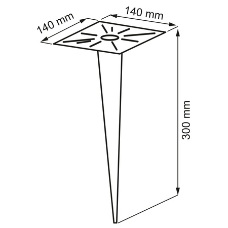 Kotwa do Słupów Ogrodowych Wbijana 30cm Sanico Goldlux