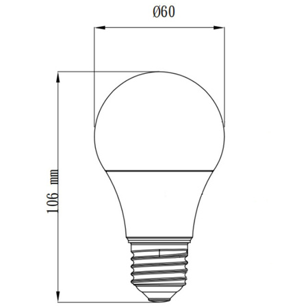 Żarówka LED E27 A60 4.7W = 40W 470lm 3000K Ciepła TOSHIBA