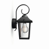 Kinkiet Ogrodowy Lampa Elewacyjna Zewnętrzna LATARNIA E27 IP44 Czarna Buzzard Philips