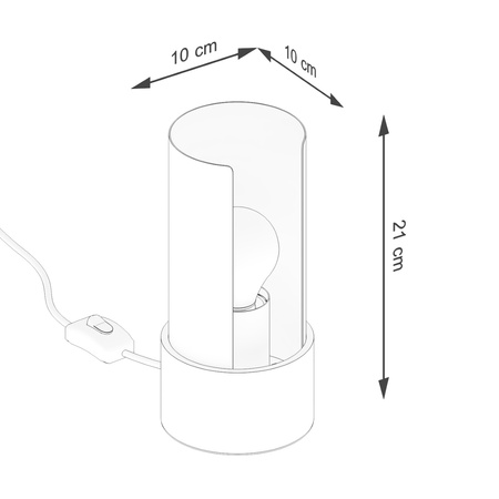 Lampa Biurkowa Stojąca Stołowa Nocna 1x E27 Biała Flash Blue Sapphire SL.1675 Sollux