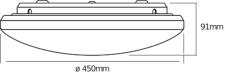 Plafon LED Lampa Sufitowa Natynkowa 24W 2000lm 3000K Ciepła 120° Biała Ściemnialna Orbis Sparkle Osram