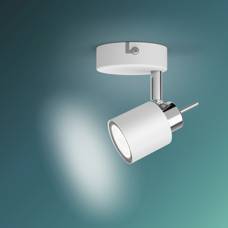 Lampa Kinkiet Ścienny Reflektor GU10 Biała Meranti Philips