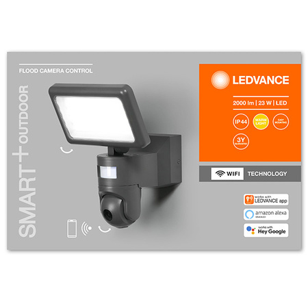 Naświetlacz LED 23W 2000lm 3000K Czujnik i Kamera HD SMART+ WIFI LEDVANCE