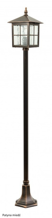 Lampa Ogrodowa Zewnętrzna Słupek LATARNIA E27 Wenecja K 5002/1/KW 156cm czarny Su-Ma