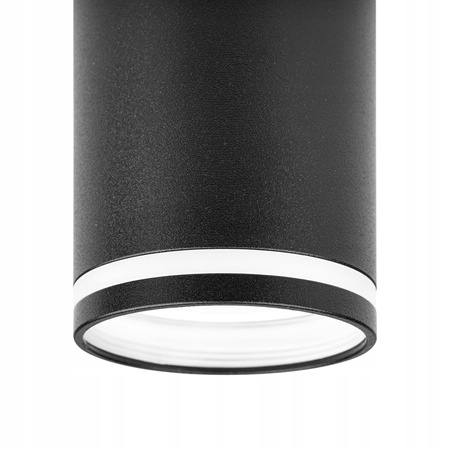 Oprawa Natynkowa Halogenowa Tuba Reflektor Spot GU10 Okrągła Czarna Ring Masterled