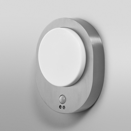 Lampa Ogrodowa Zewnętrzna Kinkiet Elewacyjny LED 8W 370lm 3000K IP44 Srebrny Z Czujnikiem Ruchu i Zmierzchu Endura Ledvance