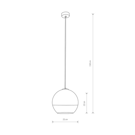 Lampa Wisząca GLOBE PLUS M 7606 Nowodvorski Czarny Chrom E27 Sufitowa Zwis Szklany Klosz Nowoczesna