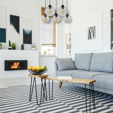 Lampa wisząca SOFIA 5xE27 MLP65900 Transparentny Klosz Kula Milagro Metal + Szkło