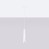 Lampa Sufitowa Wisząca Zwis G9 Żyrandol Tubularna Biała Skandynawska Prysm Sollux