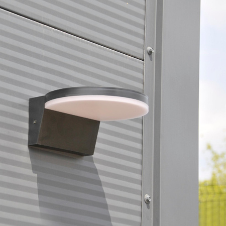 Kinkiet Zewnętrzny Oprawa Elewacyjna Lampa LED IP54 4000K Okrągła Czarna