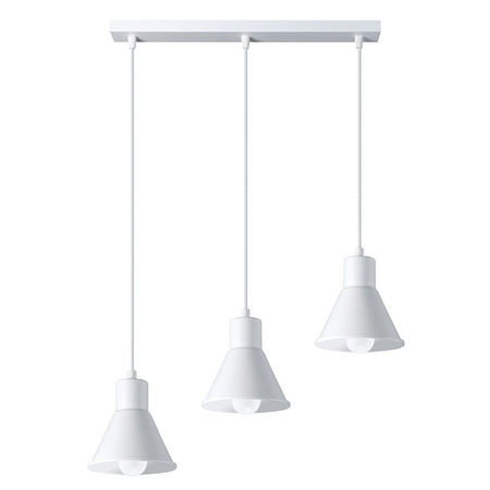Lampa Sufitowa Oprawa Natynkowa SPOT TUBA 3x E27 Wisząca Zwis Geometryczna Biała Nowoczesna Taleja Sollux