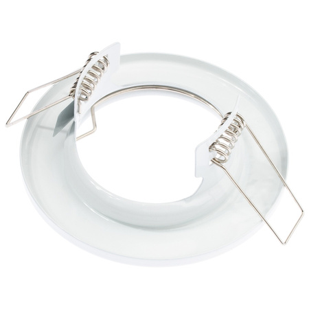 Oprawa HALOGENOWA Podtynkowa Stała Okrągła Biała Blacha GU10 MR16