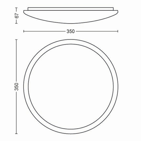 Lampa Sufitowa Plafon LED 18W 1500lm 2700K Biała CAVANAL Philips