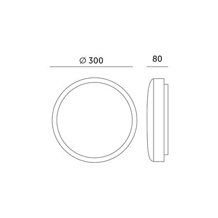 Plafon LED Lampa Sufitowa Natynkowa Łazienkowa 12W 4000K IP44 ZOE Czarna 30cm
