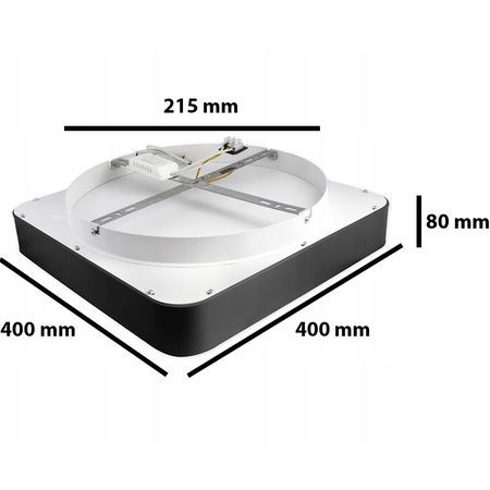 Lampa sufitowa PLAFON LED żyrandol GALAXIS ARIES 54W 3000K-6500K czarny + pilot