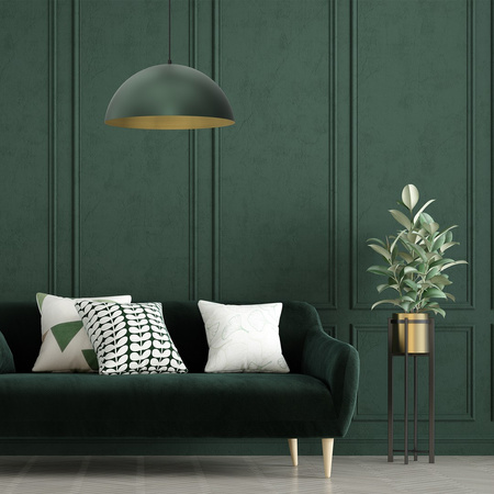 Lampa Wisząca Sufitowa BETA Zielona Złota 1xE27 45cm Milagro