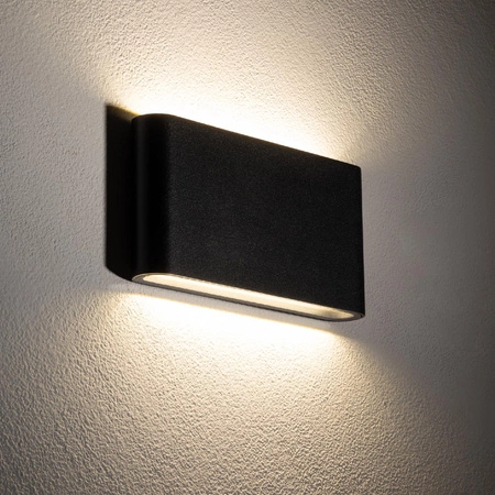 Lampa Ogrodowa Zewnętrzna Kinkiet Elewacyjny Oprawa Natynkowa LED 10W 500lm 3000K Ciepła Czarna Wodoodporna IP54 Nowoczesna SEMI 11364 Nowodvorski