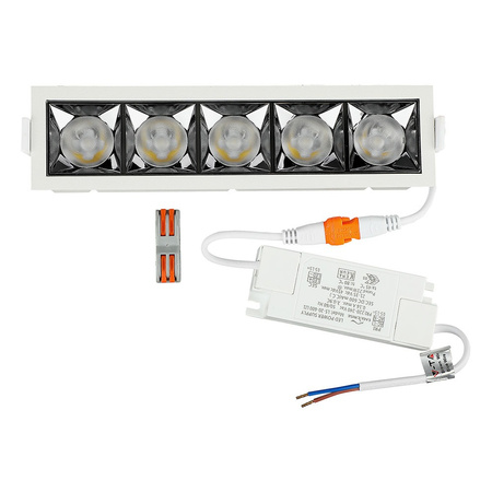 Oprawa LED Podtynkowa Spot 20W 2700K Stała SMD SAMSUNG CHIP Prostokątna VT-2-21 V-TAC