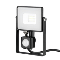 Naświetlacz LED 10W 800lm 6400K IP65 Czarny z czujnikiem ruchu i funkcją CUT-OFF Samsung Chip VT-10-S-B V-TAC