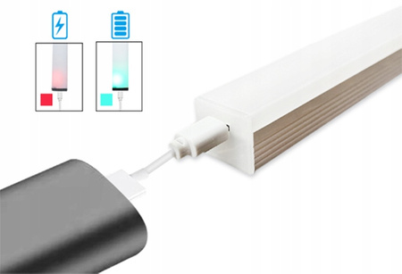 Lampka Podszafkowa LED Listwa Meblowa 3W 4500K z Czujnikiem Ruchu 50cm Srebrna