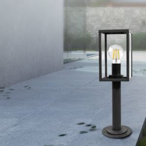 Lampa Ogrodowa Stojąca Malmo do LED E27 Wysoka 48cm Grafit - GOLDLUX (Polux)