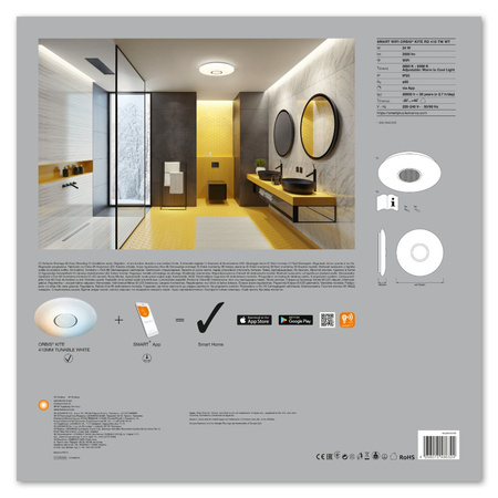 Plafon LED lampa sufitowa ORBIS Kite 24W 2500lm ciepła-zimna 41cm SMART+ WiFi LEDVANCE