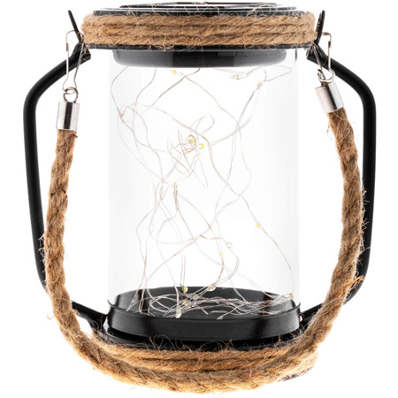 Lampa Solarna LED Zewnętrzna Ogrodowa Wisząca Stojąca Latarenka 3000K IP44 Czujnik Zmierzchu