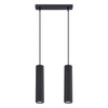 Lampa Wisząca Sufitowa Zwis Tuba Spot 2x GU10 Czarna Karbon Deep Space SL.1574 Sollux