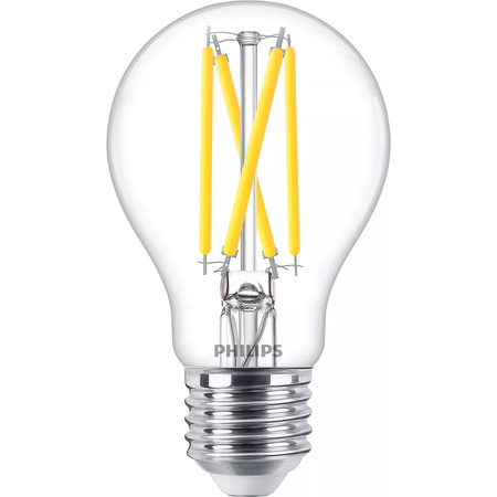 Żarówka LED E27 A60 5.9W = 60W 806lm 2200-2700K Ciepła CRI90 FILAMENT Ściemnialna WarmGlow Philips