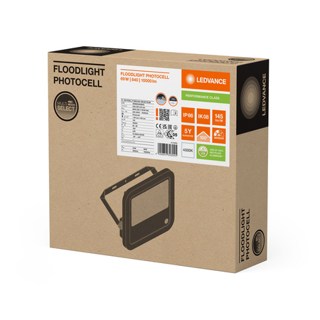 Naświetlacz LED Reflektor Zewnętrzny Lampa 80W 10000lm 4000K IP66 Czarny Z Czujnikiem Zmierzchu Floodlight Ledvance
