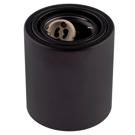 Oprawa Natynkowa HALOGENOWA Aluminiowa Czarna SPOT TUBA 10cm do LED GU10 Bellalux