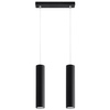 Lampa Sufitowa Wisząca Zwis 2x GU10 Tubularna Czarna Nowoczesna Lagos Sollux