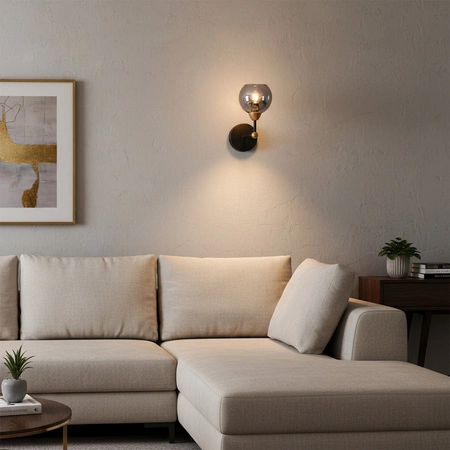 Kinkiet Ścienny Lampa Oprawa Natynkowa E14 Szary Assaria Sanico Goldlux