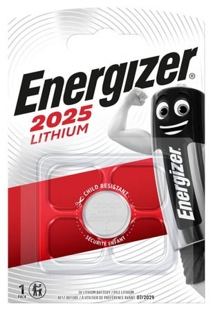 BATERIE Pastylkowe GUZIKOWE ENERGIZER CR-2025 DL-2025 3V Blister 1szt