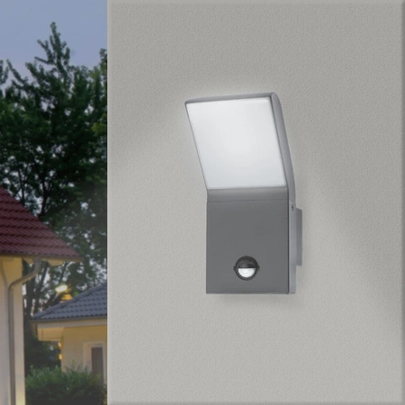 Kinkiet Ogrodowy Elewacyjny Lampa Zewnętrzna LED 12W 4000K IP54 z Czujnikiem Ruchu i Zmierzchu