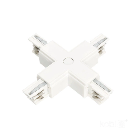 Łącznik do Szynoprzewodu 3-Obwodowy X Zewnętrzny Biały Kobi