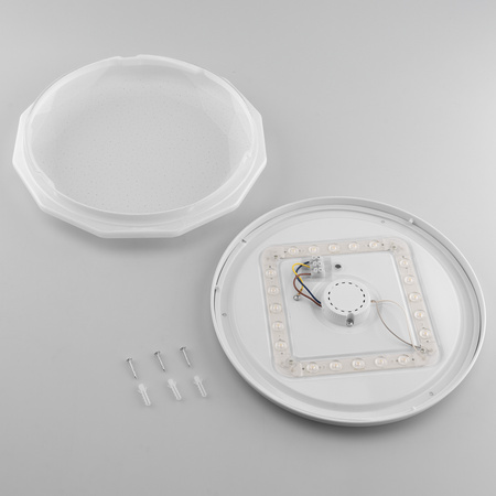 Plafon LED Lampa Sufitowa Natynkowa 18W IP44 Okrągły GLORY 2 Diament 33cm LUMILED